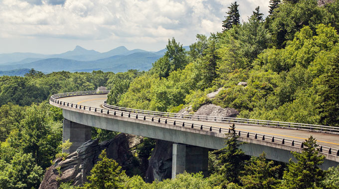 Linn Cove Viaduct, part of the Blue Ridge Parkway