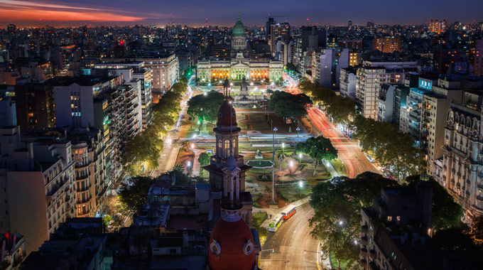 Buenos Aires, Argentina at night