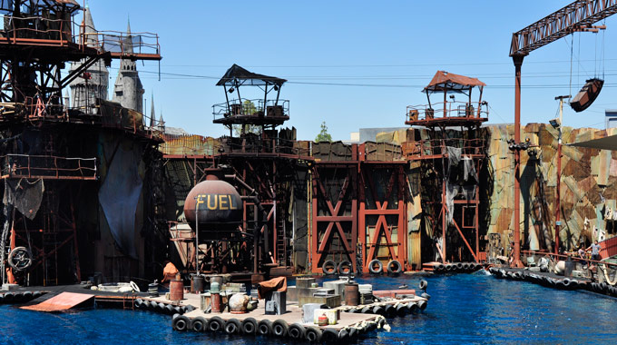 Stage for the WaterWorld show