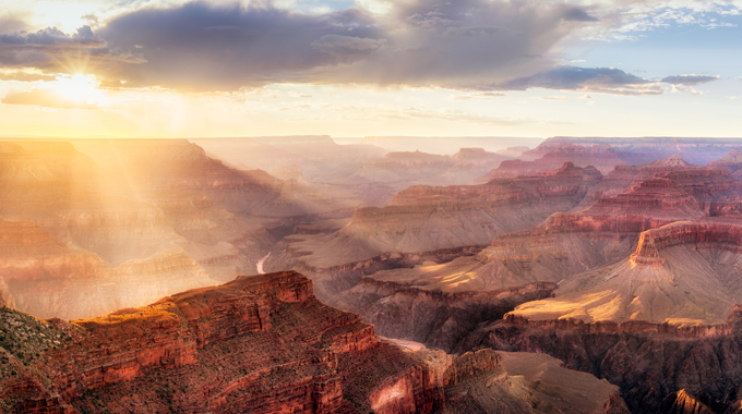 South rim Grand Canyon sunset
