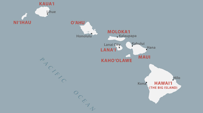 A map of Hawai'i