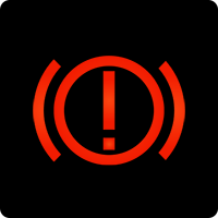 Brake light dashboard indicator red icon