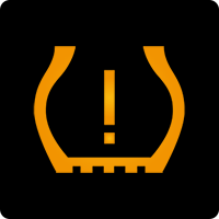 Tire pressure TPMS light yellow icon