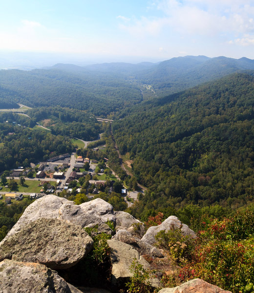 The view from the Pinnacle Overlook at Cumberland Gap National Historical Park