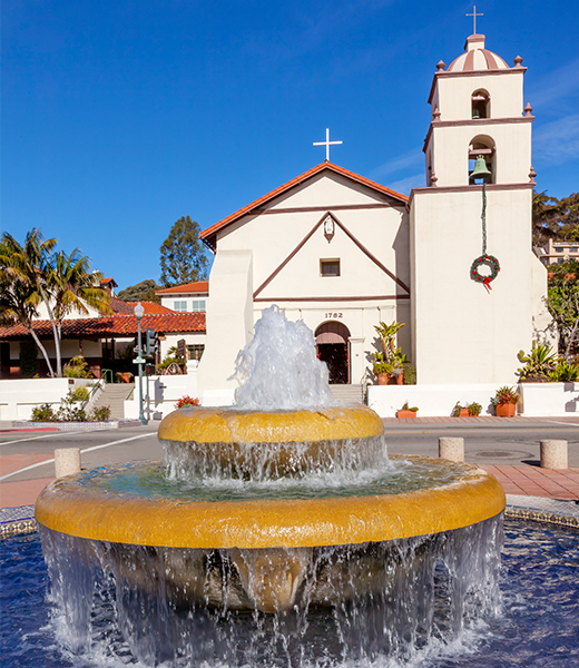 Exterior of the Mission San Buenaventura.