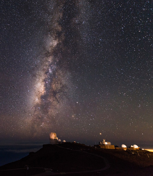 The night sky over Haleakala