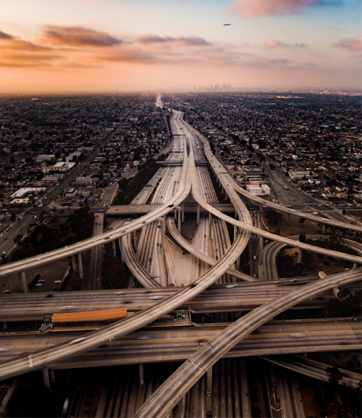 los angeles downtown smog