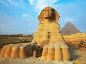 The Great Sphinx of Giza photographed with a shorter focal length