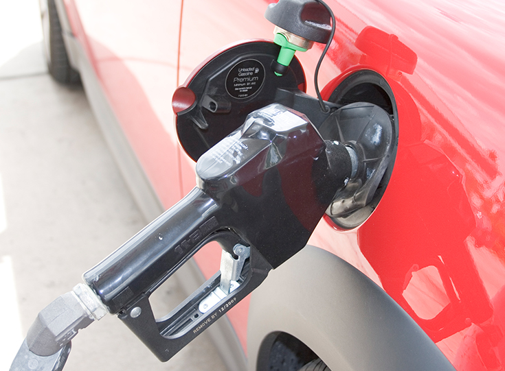 Gas pump in vehicle Gas pump in vehicle