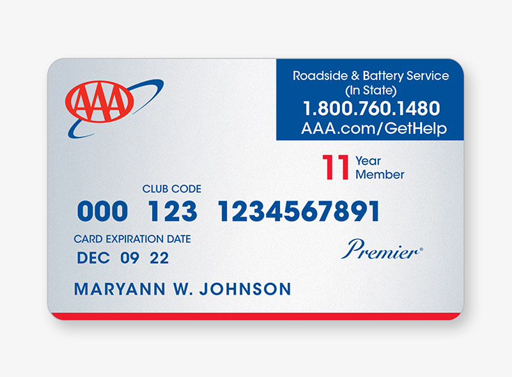 AAA Premier membership card