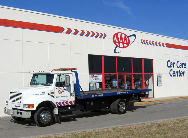 Car Care Center flatbed tow truck Car Care Center flatbed tow truck