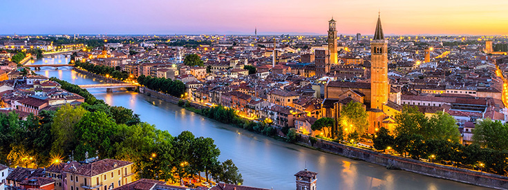 Aerial view of Verona, Italy Aerial view of Verona, Italy