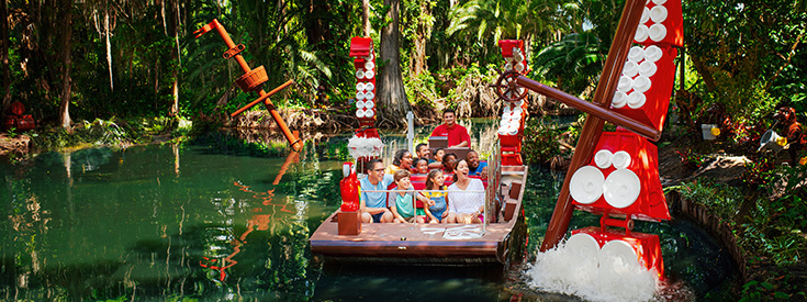 A kraken tentacle at Legoland Florida's Pirate River Quest ride A kraken tentacle at Legoland Florida's Pirate River Quest ride