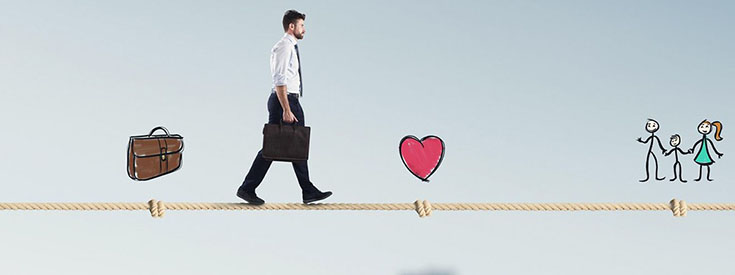 Man walking on illustration of a life stage timeline Man walking on illustration of a life stage timeline