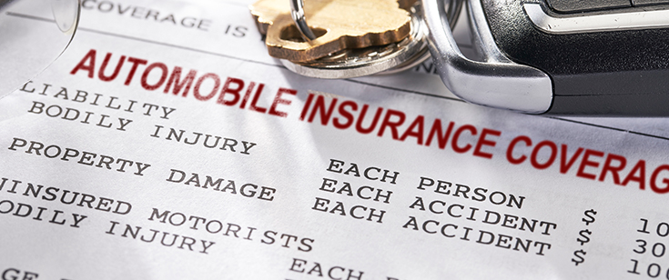 auto insurance coverage form with keys on top auto insurance coverage form with keys on top