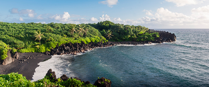 Hawaii Maui Waianapanapa Beach black sand Hawaii Maui Waianapanapa Beach black sand