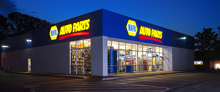 Exterior of Napa Auto Parts business Exterior of Napa Auto Parts business