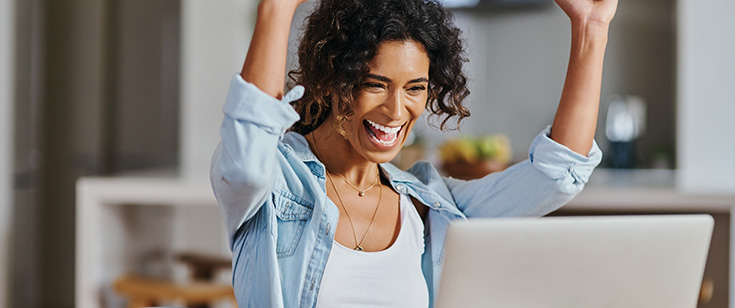 Woman looking at laptop Woman looking at laptop
