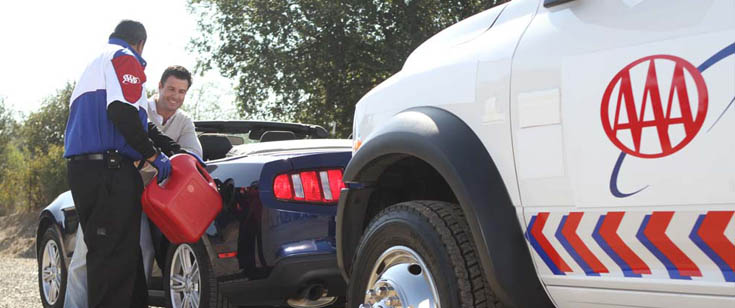 AAA roadside service driving assisting member with fuel service