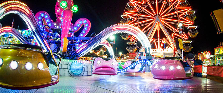 Amusement park at night Amusement park at night
