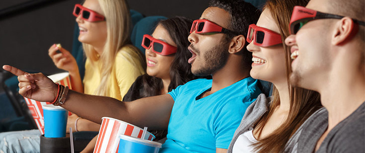 Friends at Regal movie theater Friends at Regal movie theater