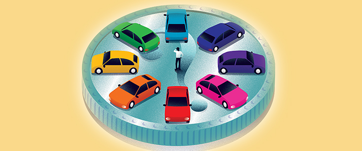 How a car's color affects resale value illustration How a car's color affects resale value illustration