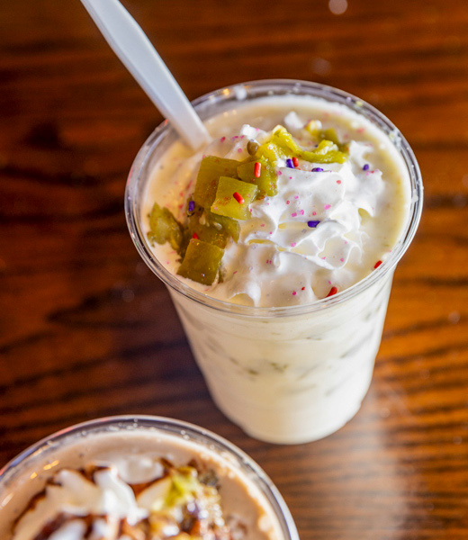 Sparky's green chile milkshake