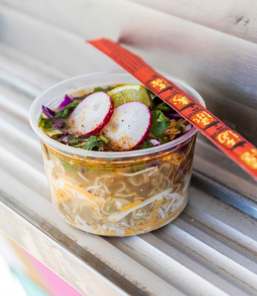 Yummy Local ramen with birria.