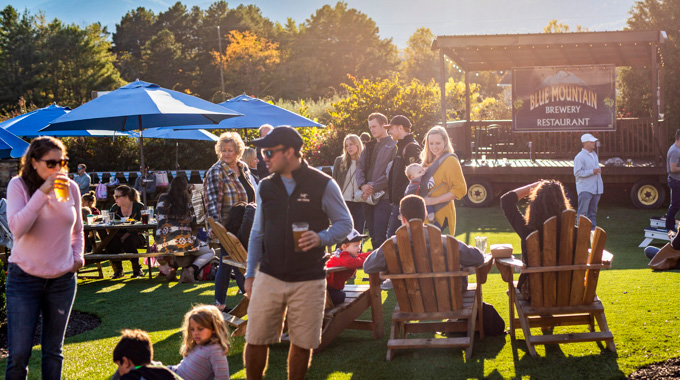 Crowds at Blue Mountain Brewery Oktoberfest