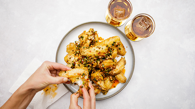 Golden Chopsticks' Salt-and-Pepper Chicken Wings