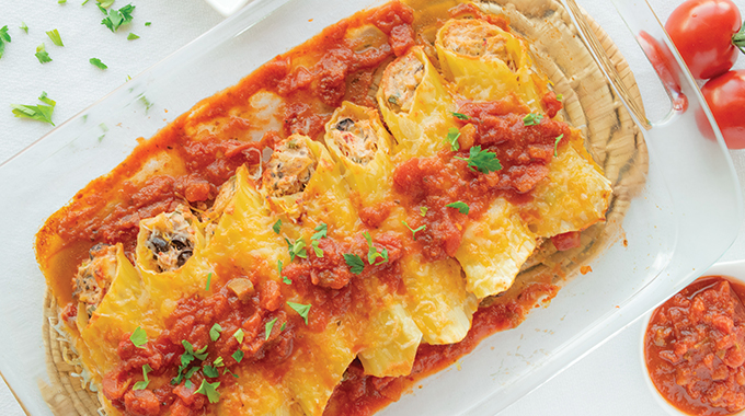 Veronica's Mexican Manicotti is a south-of-the-border spin on the Italian dish. | Photo by Nancy Farrar
