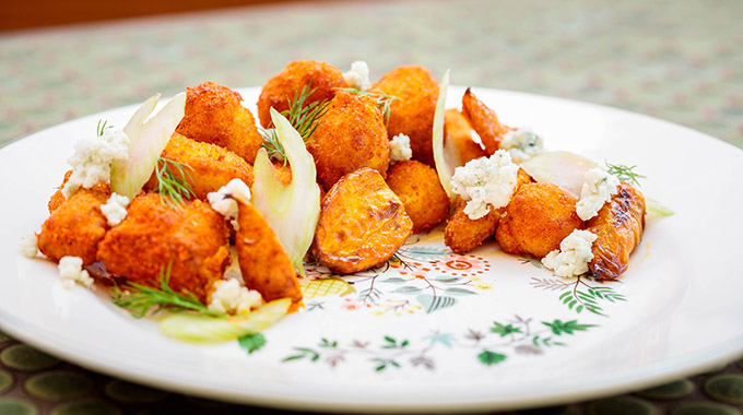 Buffalo-style cheese curds.