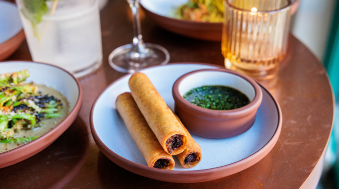 A trio of blood sausage cigars