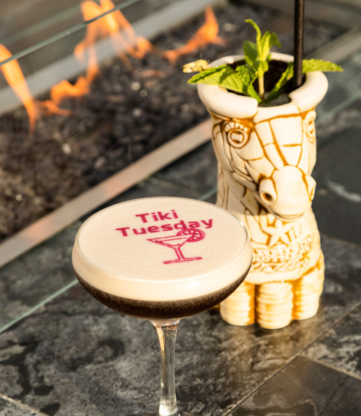 Tiki Tuesday drinks from The Fifth Rooftop Restaurant & Bar