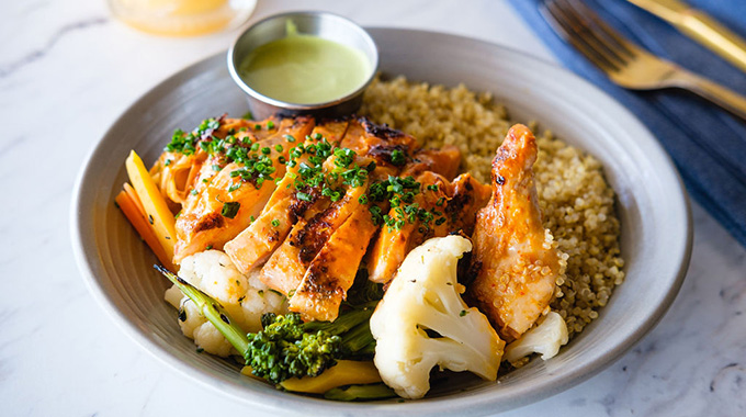 Harissa chicken from Social in Huntington Beach. | Photo by Kevin Tackett/Julee Ho Media