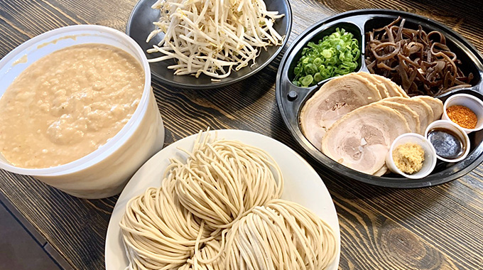 The ramen kit from Menya Ultra Ramen includes broth, noodles, and toppings