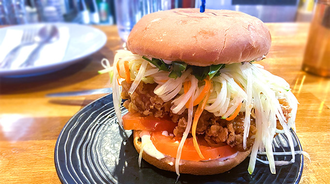 Night and Market Song's fried chicken sandwich | Photo by Nick Rufca