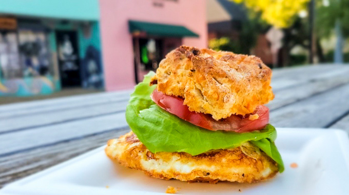 Bacon Cheddar Biscuit Sammy