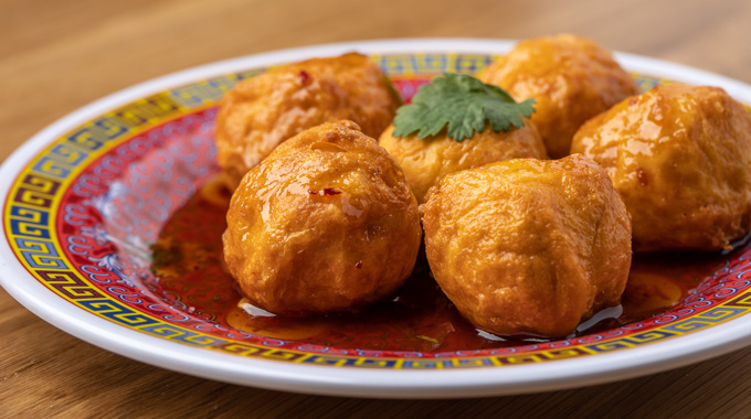 Shrimp meatballs at Tuk Tuk Thai