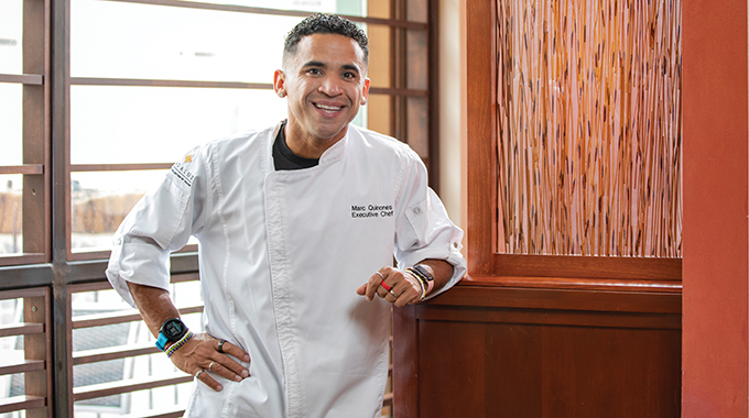 Marc Quiñones, executive chef at Albuquerque's Más Tapas y Vino, has represented New Mexico in various popular cooking shows. | Photo by Gabriella Marks