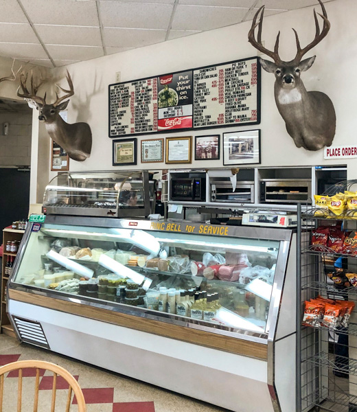 Deli counter at Fratesi Grocery in Leland, Mississippi.