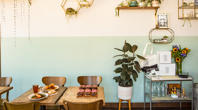 Tables inside Bossie's Kitchen