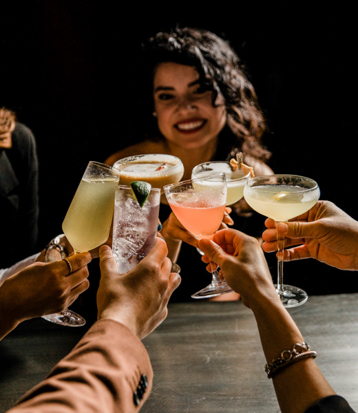 Las Ramblas diners toast their cocktails