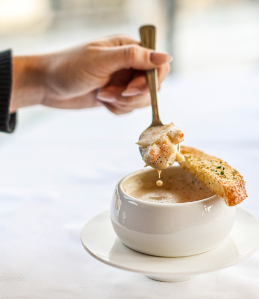 A spoonful of Lobster Cappuccino