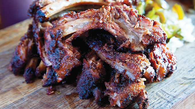 Double-rubbed baby back ribs at Stanley's Famous Pit Bar-B-Q. | Photo by Todd Bennett/Courtesy Visit Tyler