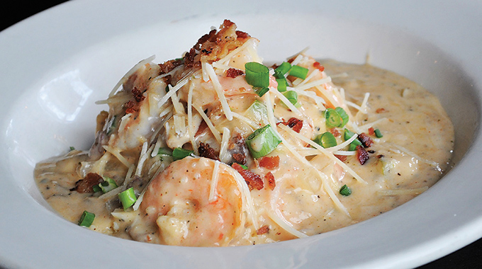 Serving of shrimp and grits at Half Shell Oyster House