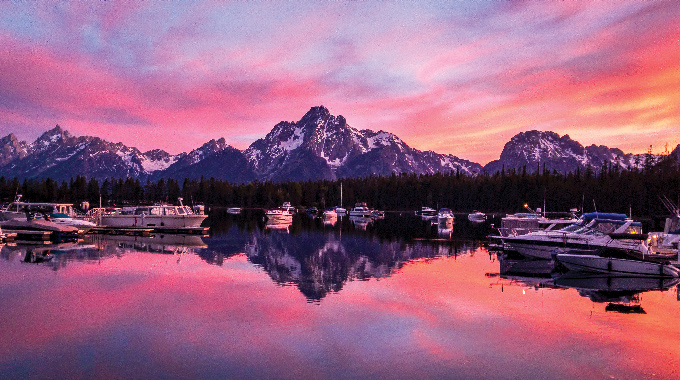 Coulter Bay at Sunset, Grand Teton National Park by Caleb Weston, a 9-year AAA member from Whittier, California