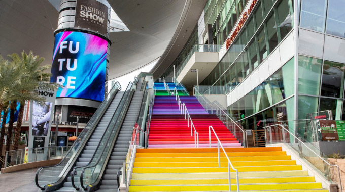 Rainbow Stairs at The Fashion Show