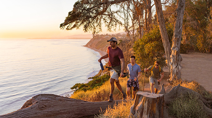 Hikes explore the seaside forest of Douglas Preserve in Santa Barbara, CA. Photo by Blake Bronstad/Courtesy of Visit Santa Barbara.