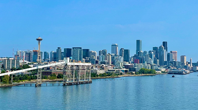 Seattle skyline seen from the water